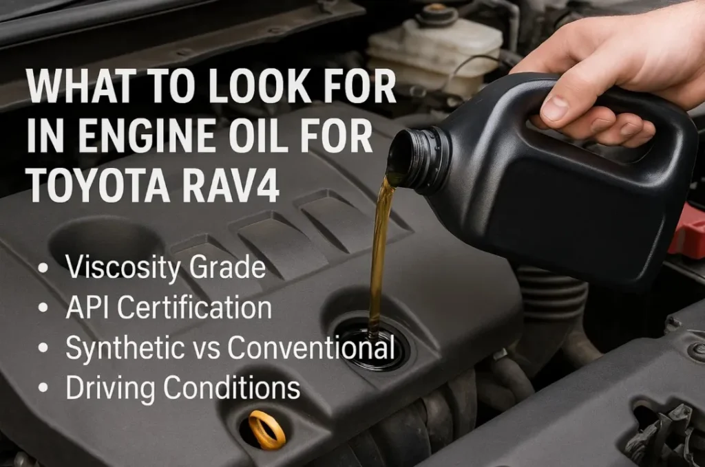 What to Look for in Engine Oil for Toyota RAV4