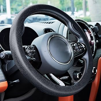 Black Steering Wheel Cover Leather